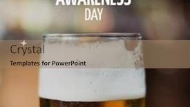  Presentation with alcohol awareness - Slide deck featuring composition-of-alcohol-awareness-day background and a coral colored foreground