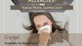  Presentation with sneezing - Theme consisting of composition-of-allergy-awareness-week background and a  colored foreground