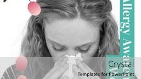  Presentation with awareness - Presentation design consisting of composition-of-allergy-awareness-week background and a light gray colored foreground