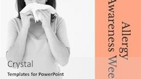  Presentation with awareness - PPT theme enhanced with composition-of-allergy-awareness-week background and a light gray colored foreground