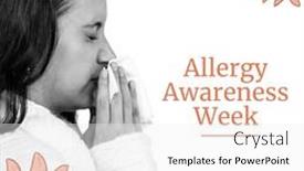  Presentation with awareness - PPT theme featuring composition-of-allergy-awareness-week background and a white colored foreground