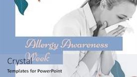  Presentation with allergy - Presentation design having composition-of-allergy-awareness-week background and a light blue colored foreground