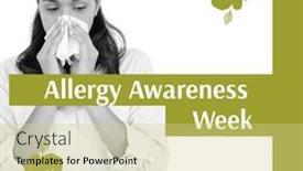  Presentation with awareness - PPT theme with composition-of-allergy-awareness-week background and a soft green colored foreground