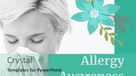  Presentation with allergy - Slide deck having composition-of-allergy-awareness-week background and a seafoam green colored foreground