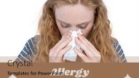  Presentation with allergy - PPT theme consisting of composition-of-allergy-awareness-week background and a coral colored foreground