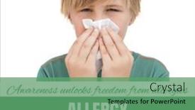  Presentation with allergy - PPT theme having composition-of-allergy-awareness-week background and a seafoam green colored foreground