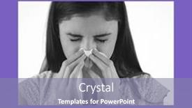  Presentation with awareness - Presentation theme with composition-of-allergy-awareness-week background and a coral colored foreground