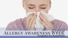  Presentation with allergy - Slides featuring composition-of-allergy-awareness-week background and a light blue colored foreground