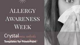  Presentation with awareness - Theme consisting of composition-of-allergy-awareness-week background and a gray colored foreground