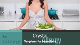  Presentation with awareness - PPT theme featuring composition-of-allergy-awareness-week background and a ocean colored foreground