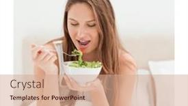  Presentation with awareness - Presentation design having composition-of-allergy-awareness-week background and a coral colored foreground