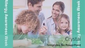  Presentation with allergy - Slide deck featuring composition-of-allergy-awareness-week background and a seafoam green colored foreground