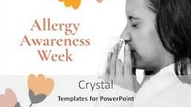  Presentation with allergy - PPT theme with composition-of-allergy-awareness-week background and a light gray colored foreground