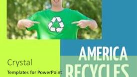  Presentation with america - PPT theme having composition-of-america-recycles-day background and a light gray colored foreground