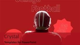  Presentation with college football - Theme featuring composition-of-american-college-football background and a crimson colored foreground