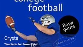  Presentation with college football - PPT layouts consisting of composition-of-american-college-football background and a navy blue colored foreground