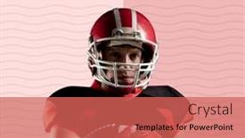 Presentation with college football - Presentation design with composition-of-american-college-football background and a coral colored foreground