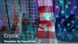  Presentation with american flag - Cool new theme with composition-of-american-flag-over backdrop and a ocean colored foreground