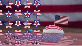  Presentation with american flag - Theme enhanced with composition-of-american-flag-stars background and a coral colored foreground