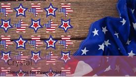  Presentation with american flag - Cool new slides with composition-of-american-flag-stars backdrop and a violet colored foreground