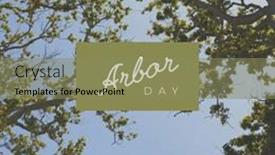  Presentation with nature - Presentation theme enhanced with composition-of-arbor-day-text background and a coral colored foreground