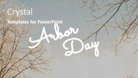  Presentation with awareness - Slides with composition-of-arbor-day-text background and a gray colored foreground