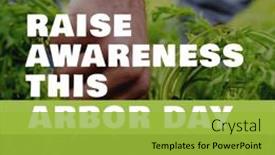  Presentation with awareness - Presentation design consisting of composition-of-arbor-day-text background and a yellow colored foreground