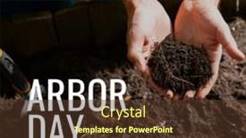  Presentation with gardening - Presentation with composition-of-arbor-day-text background and a tawny brown colored foreground