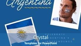  Presentation with independence - Slides with composition-of-argentina-independence-day background and a ocean colored foreground