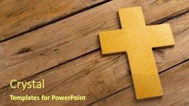  Presentation with ash cross - PPT theme enhanced with composition-of-ash-wednesday-cross background and a tawny brown colored foreground