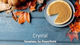  Presentation with autumn leaves - Presentation consisting of composition-of-autumn-leaves-pumpkins background and a teal colored foreground