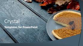  Presentation with autumn leaves - Theme featuring composition-of-autumn-leaves-spices background and a seafoam green colored foreground