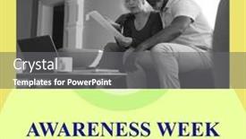  Presentation with mental - Presentation theme enhanced with composition-of-awareness-week-mental background and a  colored foreground