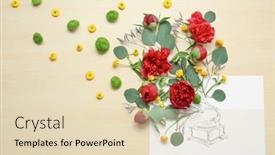  Presentation with flowers - Amazing presentation theme having composition-of-beautiful-flowers backdrop and a lemonade colored foreground