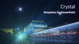  Presentation with cyber attack - Presentation with composition-of-binary-coding-over background and a navy blue colored foreground