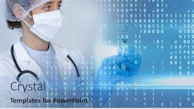  Presentation with digital image processing - Slide set having composition-of-binary-coding-over background and a  colored foreground