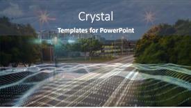  Presentation with digital image processing - Colorful presentation theme enhanced with composition-of-binary-coding-over backdrop and a ocean colored foreground