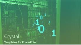  Presentation with coding - Presentation design enhanced with composition-of-binary-coding-over background and a ocean colored foreground