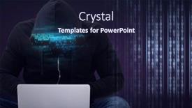  Presentation with data processing - Presentation theme consisting of composition-of-binary-coding background and a wine colored foreground