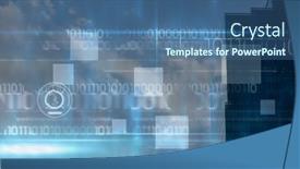  Presentation with digital image processing - Presentation design with composition-of-binary-coding background and a  colored foreground