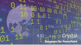  Presentation with coding - PPT theme having composition-of-binary-coding background and a ocean colored foreground