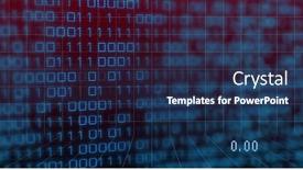  Presentation with coding - Presentation design having composition-of-binary-coding background and a ocean colored foreground