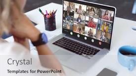  Presentation with image processing - Presentation having composition-of-biracial-businesswoman-having background and a light gray colored foreground