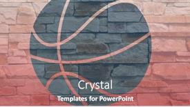  Presentation with basketball design - PPT theme with composition-of-black-basketball-ball background and a dark gray colored foreground