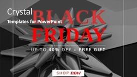  Presentation with christmas sale - PPT layouts with composition-of-black-friday-sale background and a gray colored foreground