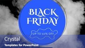  Presentation with percent - PPT theme with composition-of-black-friday-up background and a ocean colored foreground
