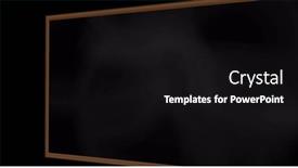  Presentation with digital image - Presentation theme enhanced with composition-of-blackboard-on-black background and a  colored foreground