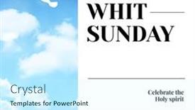  Presentation with doves - Presentation design having composition-of-blessed-whit-sunday background and a cool aqua colored foreground