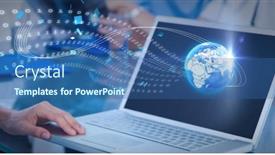  Presentation with binary blue - Colorful PPT layouts enhanced with composition-of-blue-globe backdrop and a ocean colored foreground