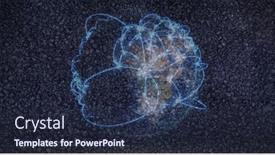  Presentation with connections - Colorful presentation theme enhanced with composition-of-blue-glowing-connections backdrop and a  colored foreground